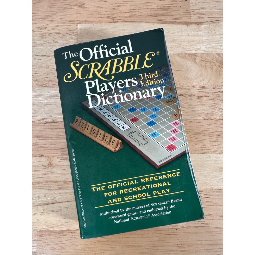 Scrabble Players Dictionary 3rd Ed Green Paperback Official Merriam-Webster OS